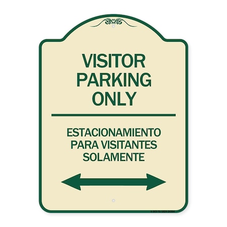 Signmission Bilingual Reserved Parking Visitor Parking Only Estacionamiento Para Visitantes, A-DES-TG-1824-24304 A-DES-TG-1824-24304